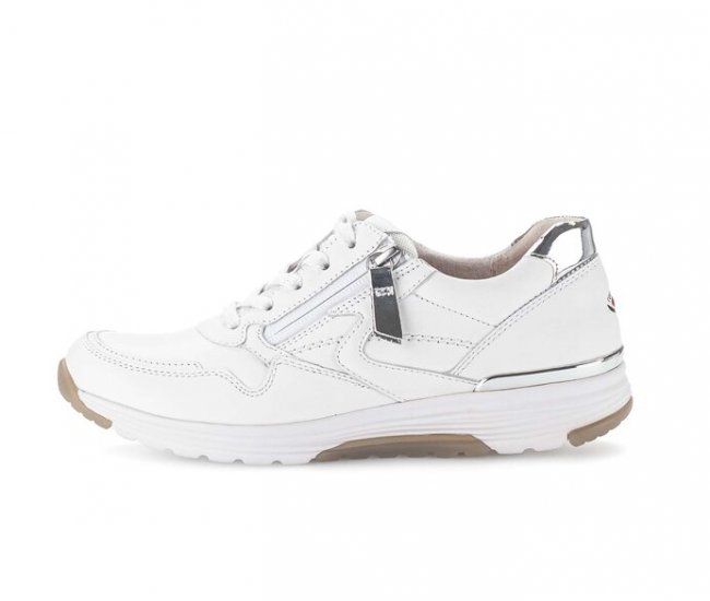 Gabor Damen Sneaker Low Weiß - Materialmix Leder/Lederimitat