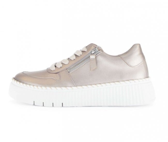 Gabor Damen Sneaker Low Beige - Effektleder