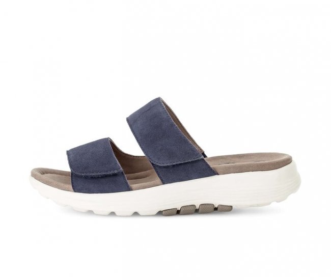 Gabor Damen Pantolette Blau - Rauleder