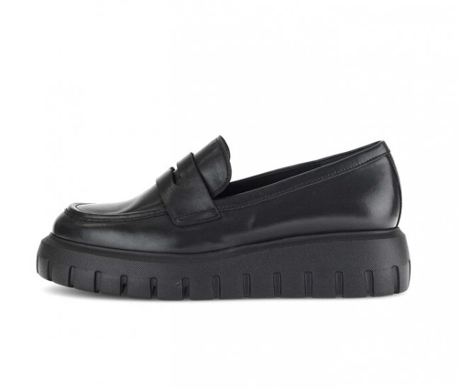 Gabor Damen Loafer Schwarz - Glattleder