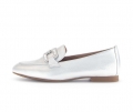 Gabor Damen Slipper Silber - Effektleder