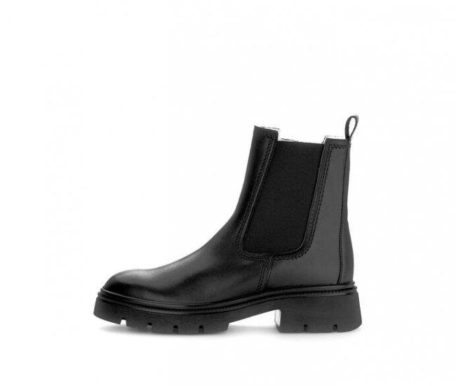 Gabor Damen Chelsea Boot Schwarz - Glattleder