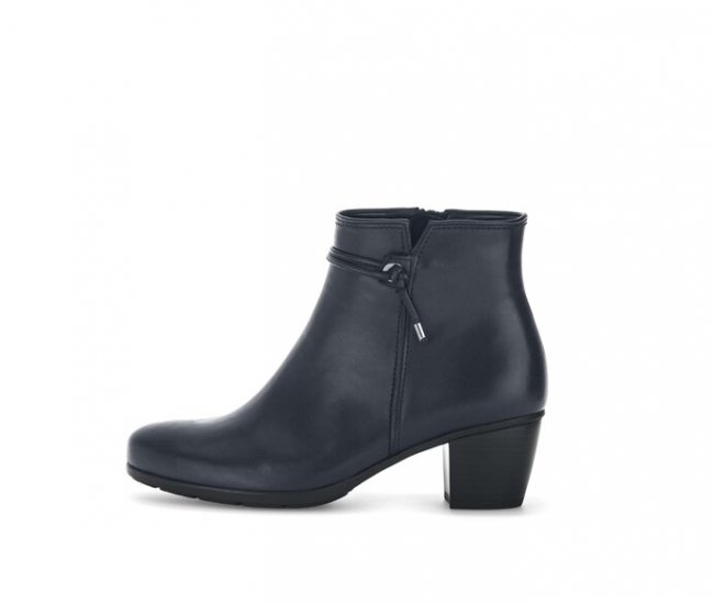 Gabor Damen Elegante Stiefelette Blau - Glattleder