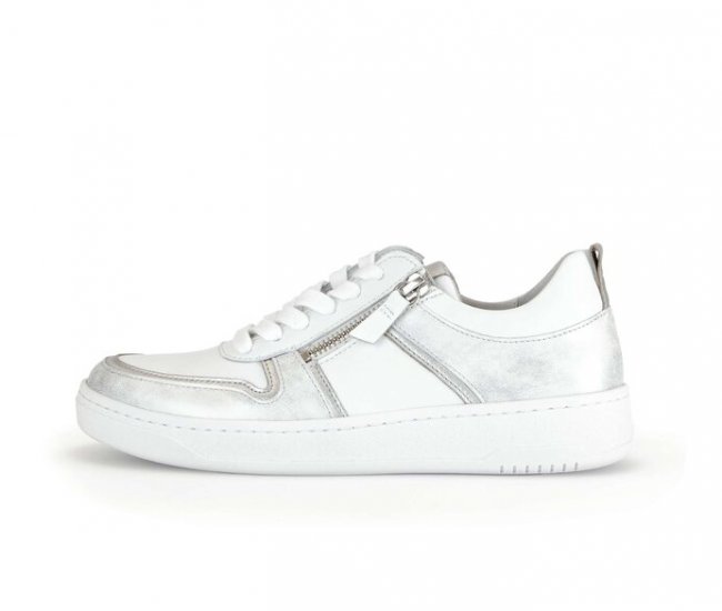 Gabor Damen Sneaker Low Weiß - Materialmix Leder/Lederimitat