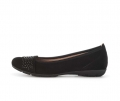 Gabor Damen Sportliche Ballerina Schwarz - Rauleder