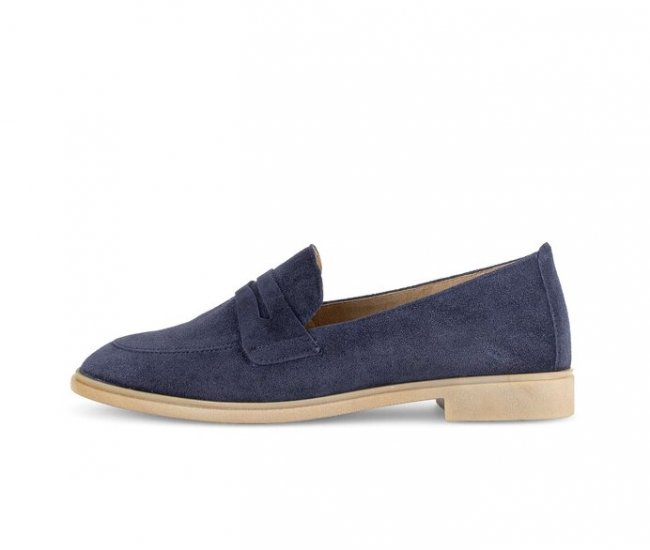 Gabor Damen Slipper Blau - Rauleder