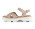 Gabor Damen Riemchensandale Beige - Rauleder