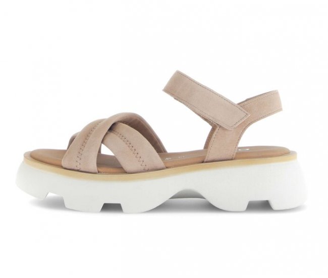 Gabor Damen Riemchensandale Beige - Rauleder