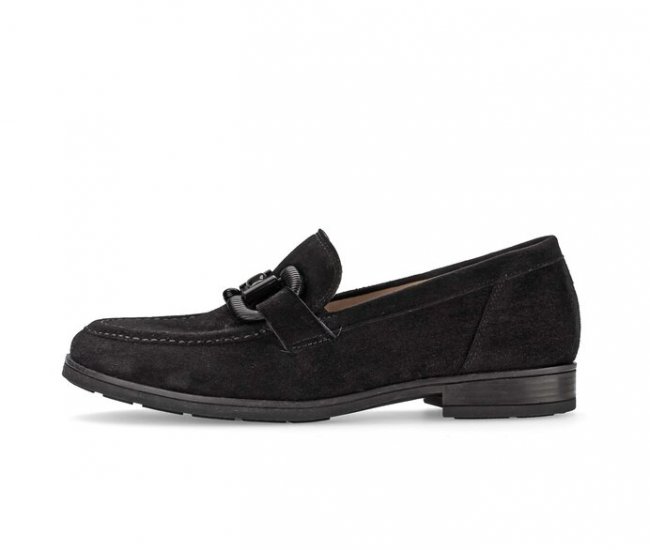 Gabor Damen Slipper Schwarz - Rauleder