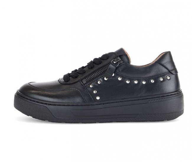 Gabor Damen Sneaker Low Schwarz - Glattleder