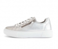 Gabor Damen Sneaker Low Silber - Effektleder