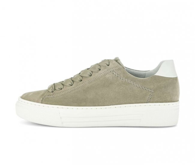 Gabor Damen Sneaker Low Grün - Rauleder