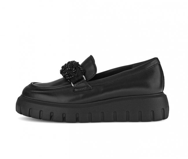 Gabor Damen Loafer Schwarz - Glattleder