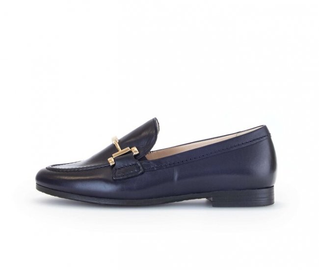 Gabor Damen Slipper Blau - Glattleder