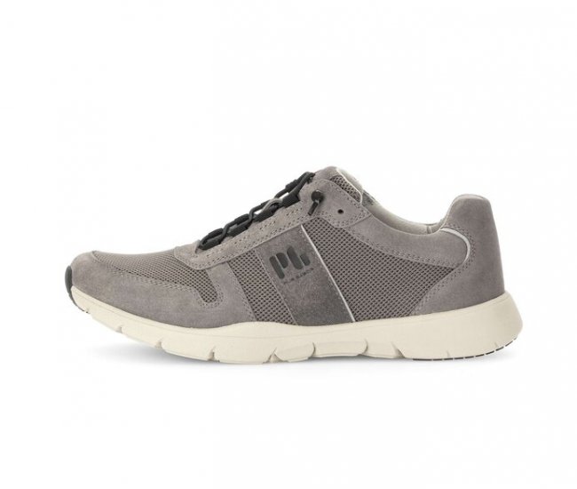 Pius Gabor Herren Sneaker Low Grau - Materialmix Leder/Textil