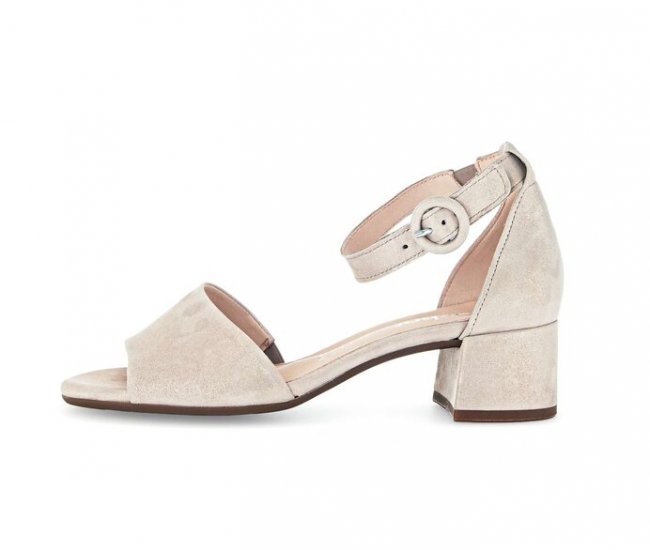 Gabor Damen Riemchensandale Beige - Effektleder