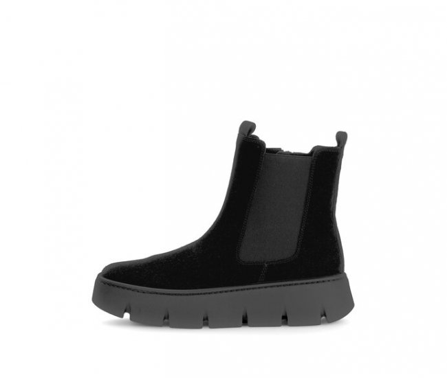 Gabor Damen Chelsea Boot Schwarz - Rauleder
