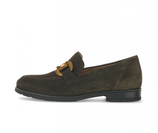 Gabor Damen Slipper Grün - Rauleder