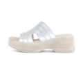 Gabor Damen Plateau Sandale Silber - Effektleder