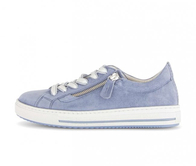 Gabor Damen Sneaker Low Blau - Rauleder