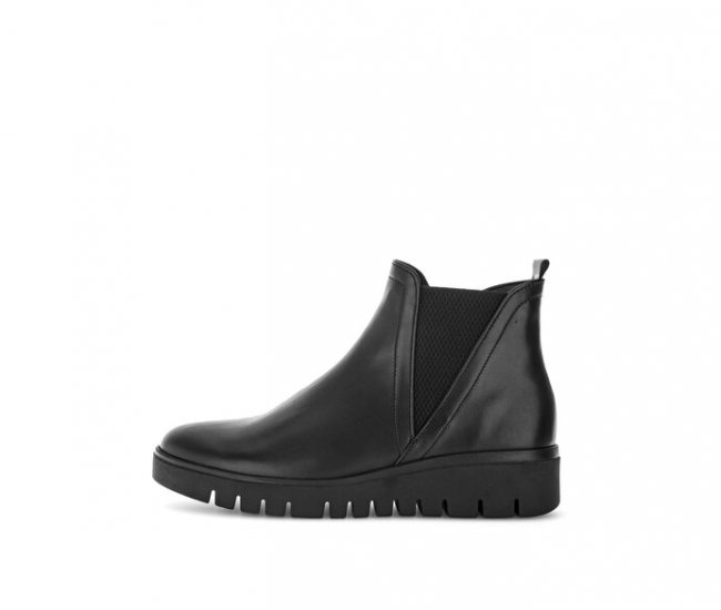 Gabor Damen Chelsea Boot Schwarz - Glattleder