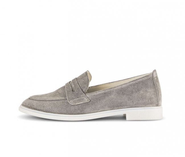 Gabor Damen Slipper Grau - Rauleder