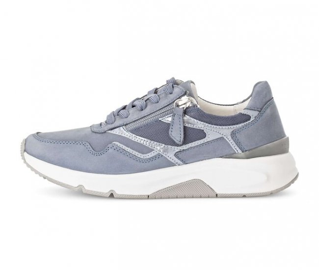Gabor Damen Sneaker Low Blau - Rauleder