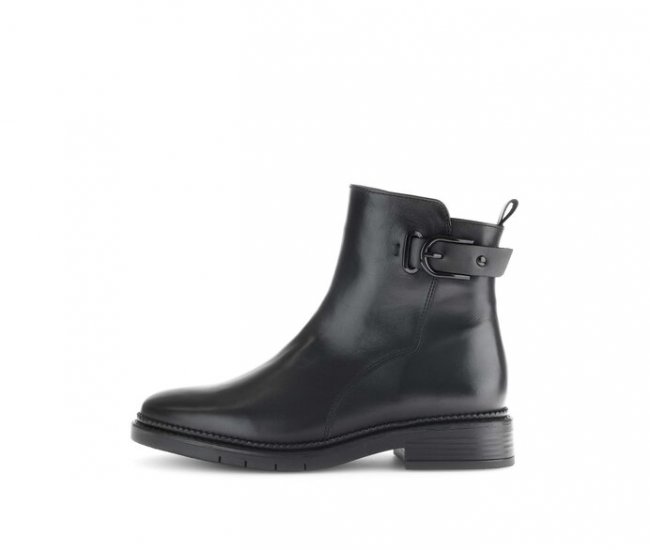 Gabor Damen Elegante Stiefelette Schwarz - Glattleder