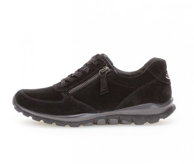 Gabor Damen Sneaker Low Schwarz - Rauleder