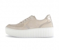 Gabor Damen Sneaker Low Beige - Materialmix Leder