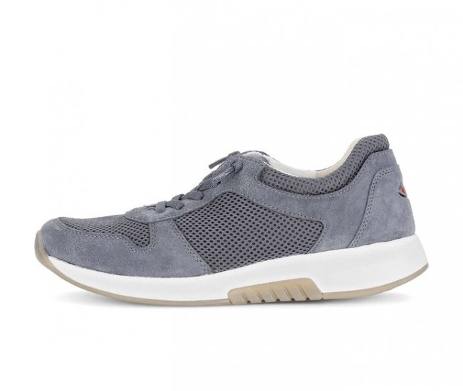 Gabor Damen Sneaker Low Blau - Materialmix Leder/Lederimitat