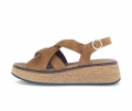 Gabor Damen Plateau Sandale Braun - Rauleder