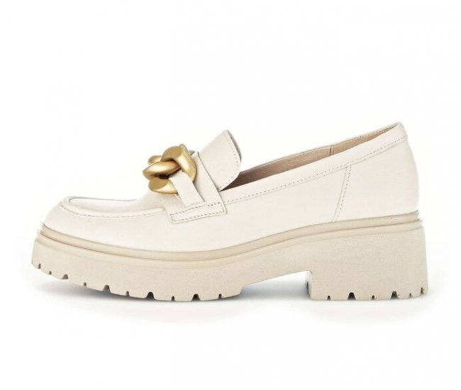 Gabor Damen Loafer Beige - Glattleder
