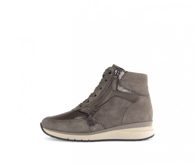 Gabor Damen Sportliche Stiefelette Bronze - Materialmix Leder/Lederimitat