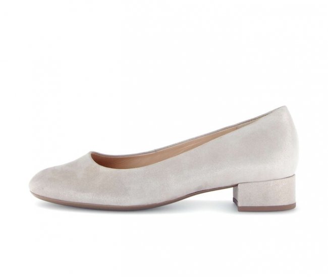 Gabor Damen Eleganter Pumps Beige - Effektleder
