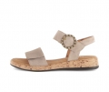 Gabor Damen Riemchensandale Beige - Rauleder