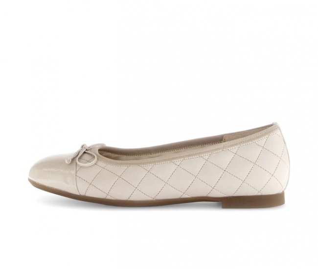 Gabor Damen Eleganter Ballerina Beige - Glattleder