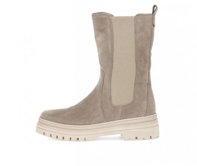 Gabor Damen Chelsea Boot Beige - Rauleder