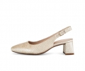 Gabor Damen Slingpumps Beige - Effektleder