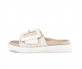 Gabor Damen Pantolette Beige - Materialmix Leder/Lederimitat
