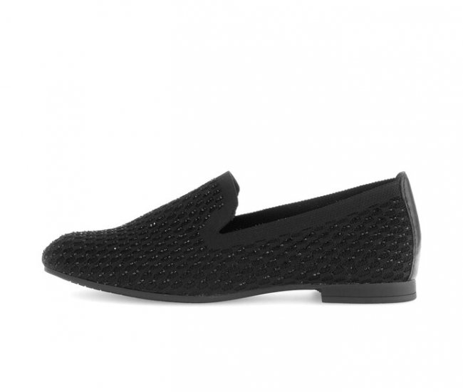 Gabor Damen Slipper Schwarz - Materialmix Leder/Lederimitat