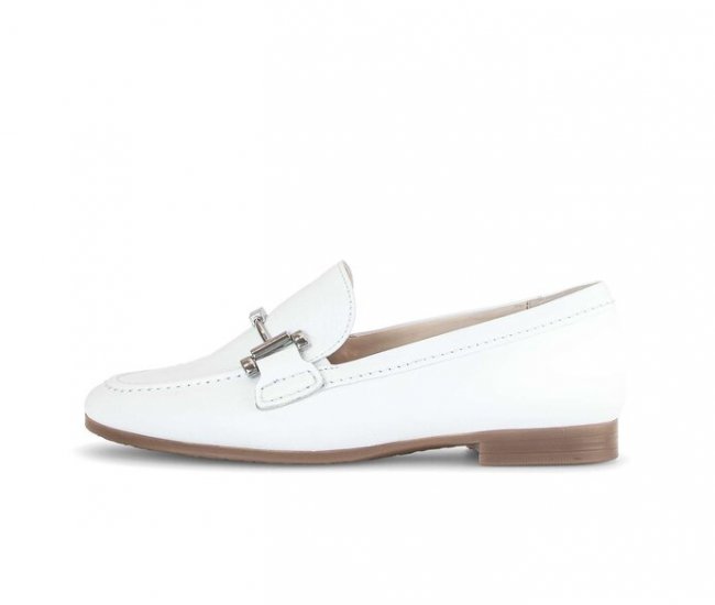 Gabor Damen Slipper Weiß - Glattleder