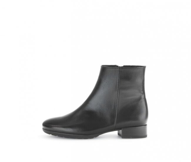Gabor Damen Elegante Stiefelette Schwarz - Glattleder