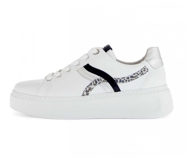 Gabor Damen Sneaker Low Weiß - Materialmix Leder