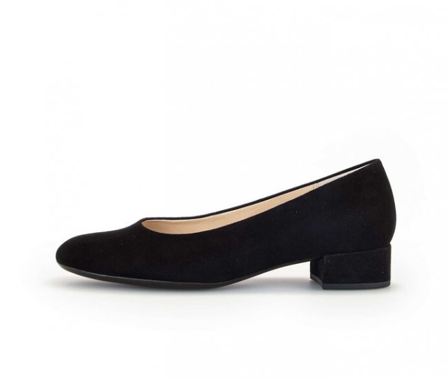 Gabor Damen Eleganter Pumps Schwarz - Rauleder