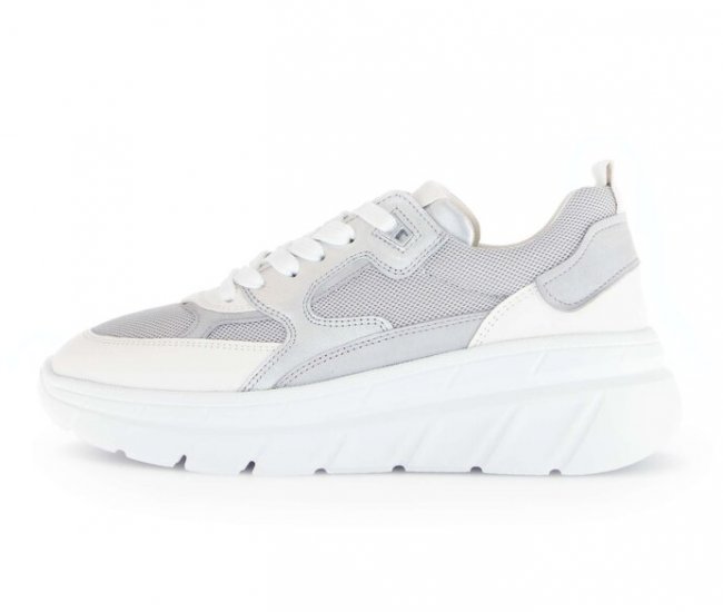 Gabor Damen Sneaker Low Grau - Materialmix Leder/Lederimitat