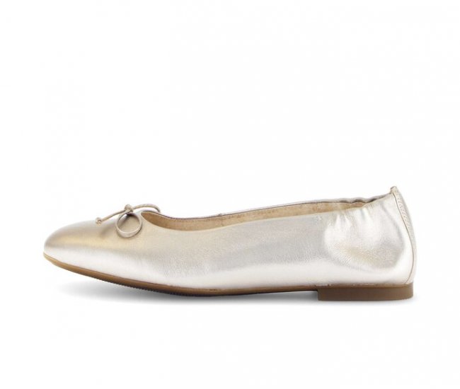 Gabor Damen Eleganter Ballerina Gold - Effektleder