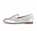 Gabor Damen Slipper Silber - Effektleder