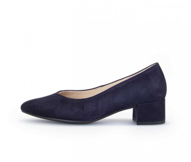 Gabor Damen Eleganter Pumps Blau - Rauleder