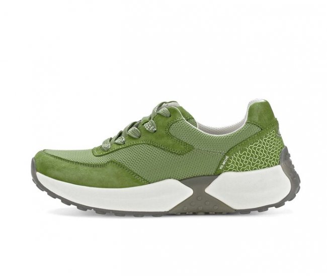 Gabor Damen Sneaker Low Grün - Materialmix Leder/Lederimitat